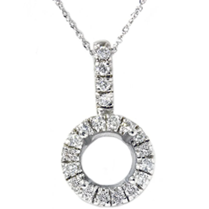 Twisted tribal necklaces-1/2ct Vintage Style Pave Diamond Solitaire Mount Setting