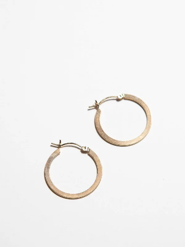 Fern pattern earrings-Flat Hoops