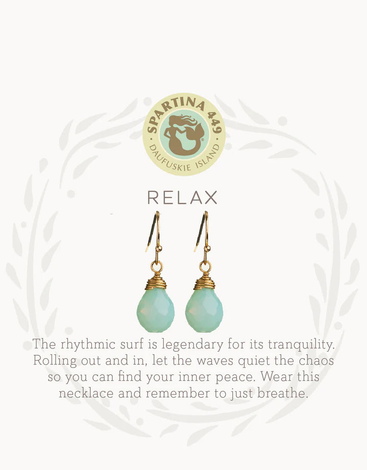 Surf motif earrings-Sea La Vie Relax Drop Earrings