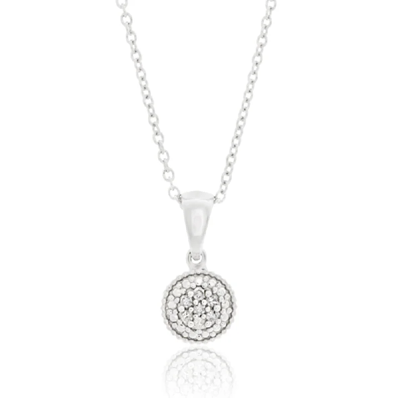 Smooth art rings-Sterling Silver Glittering Star Diamond Pendant on Chain