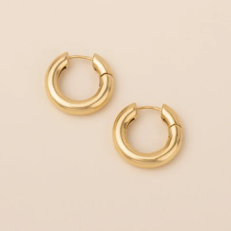 Wave drop earrings-Refined Earring Collection - Stellar Hoop/Gold Vermeil