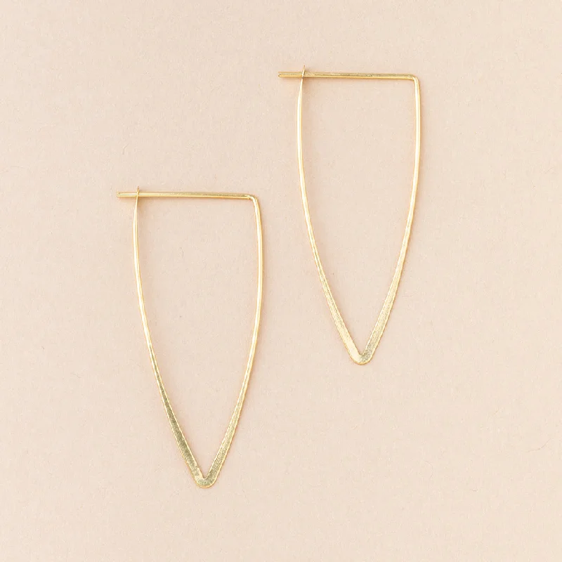 Deer wing earrings-Refined Earring Collection - Galaxy Triangle/Gold Vermeil