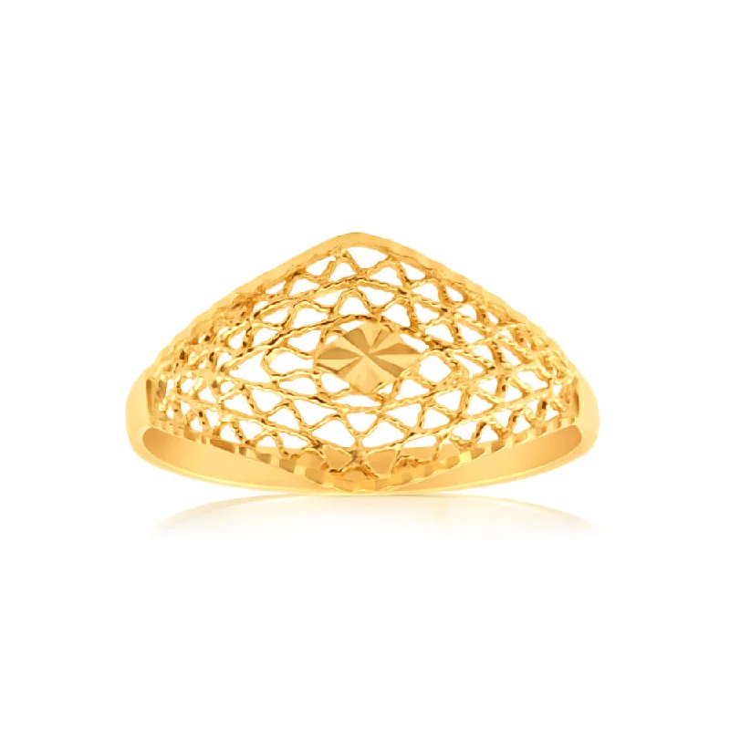 Bead line rings-9ct Yellow Gold Alluring Ring