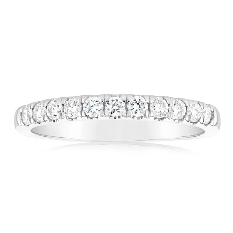 Sky theme rings-Luminesce Lab Grown Diamond 1/3 Carat Eternity Ring in 9ct White Gold