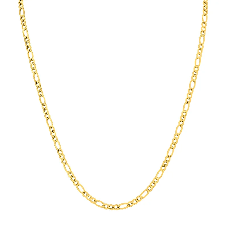 Love charm necklaces-14K  Filled 3.5Mm Figaro Chain With Lobster Clasp - 18 Inch