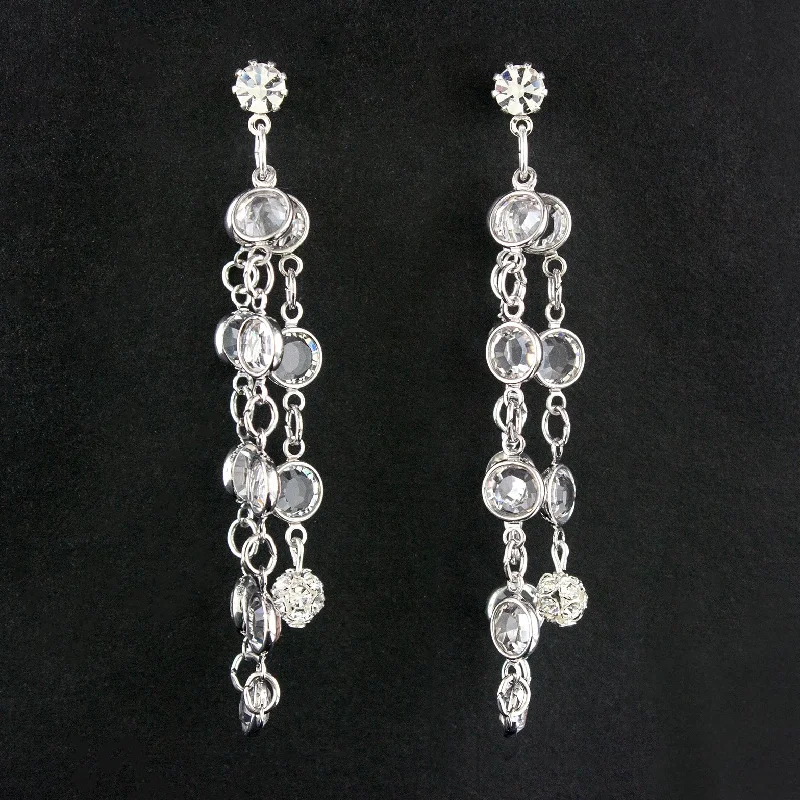 Thin wing earrings-Channel Chain Earrings