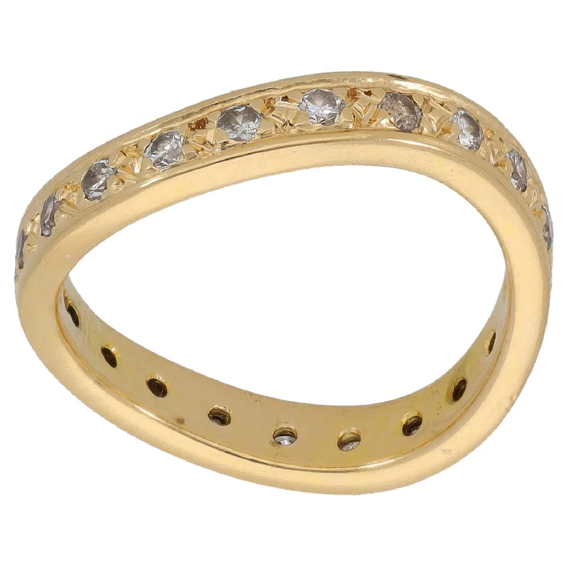 Layered design rings-18ct Gold 0.40ct Diamond Alternative Ring Size N