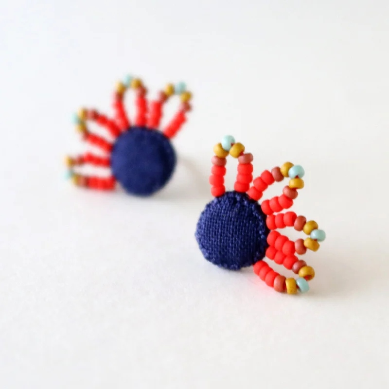 Old flair earrings-Studs- Bloom