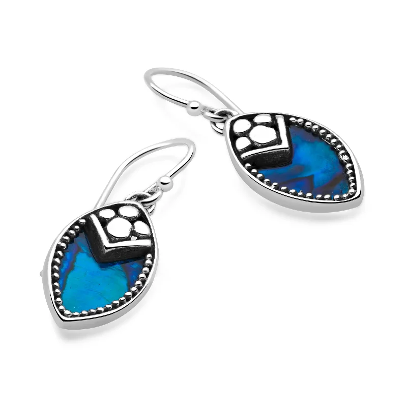 Fine enamel earrings-Blue Deity Earrings