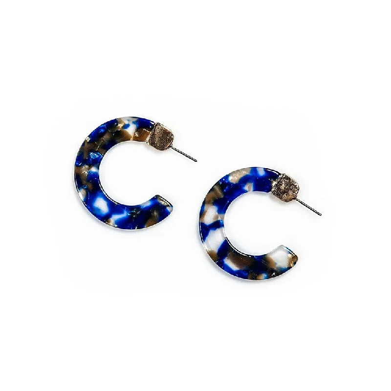 Full crescent earrings-Gabi Acrylic Hooks - Final Sale