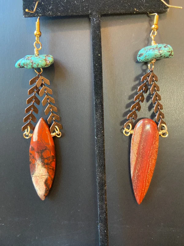 Maple wood earrings-Crystal Earrings by MH Pikes