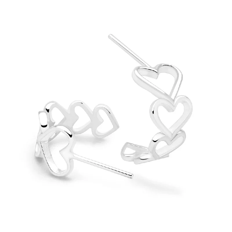 Gloss finish earrings-Forever In Love Earrings