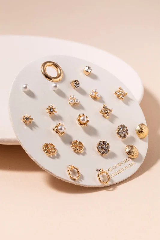 Fine enamel earrings-Lucky Stud Earring Pack