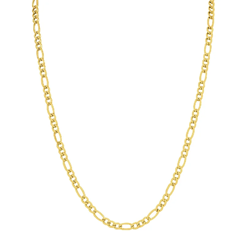 Twisted tribal necklaces-14K Yellow Gold Filled 4.3Mm Figaro Chain With Lobster Clasp - 22 Inch