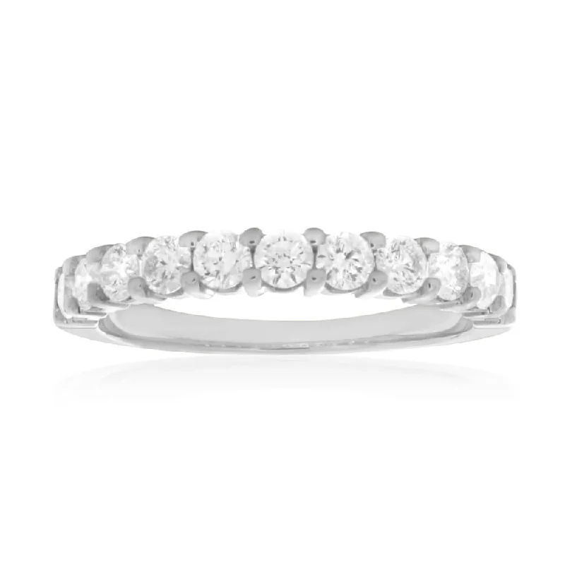 Lock band rings-18ct White Gold 'Eden' Ring With 3/8 Carats Of Diamonds