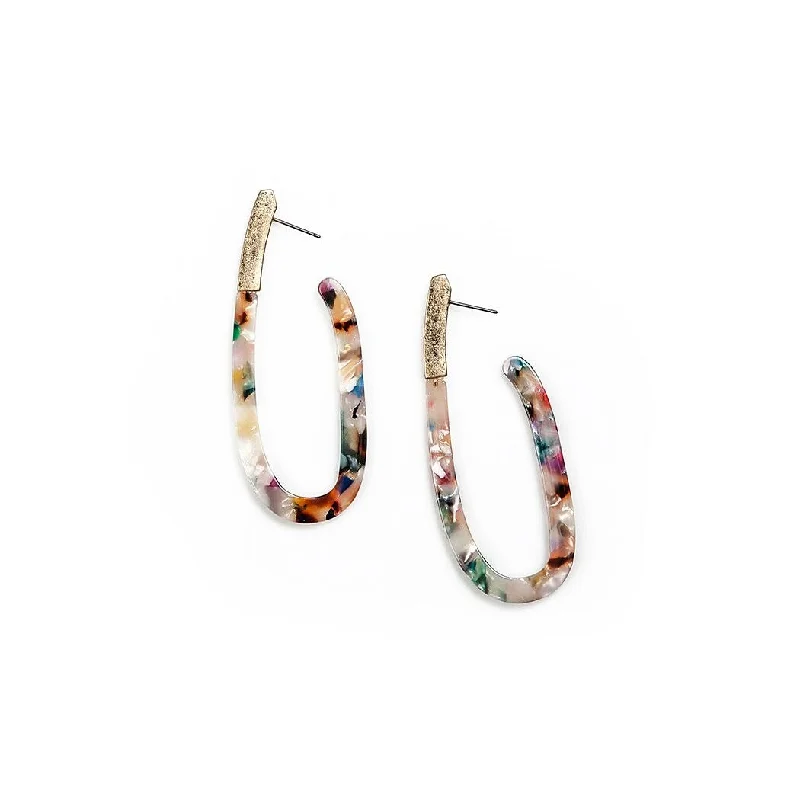 Deer wing earrings-Elisabeth Acrylic + Gold Hooks - Final Sale