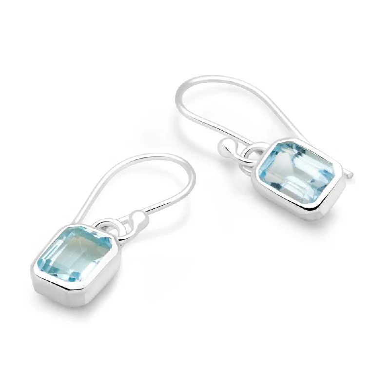 Wide hoop earrings-Blue Potion Earrings