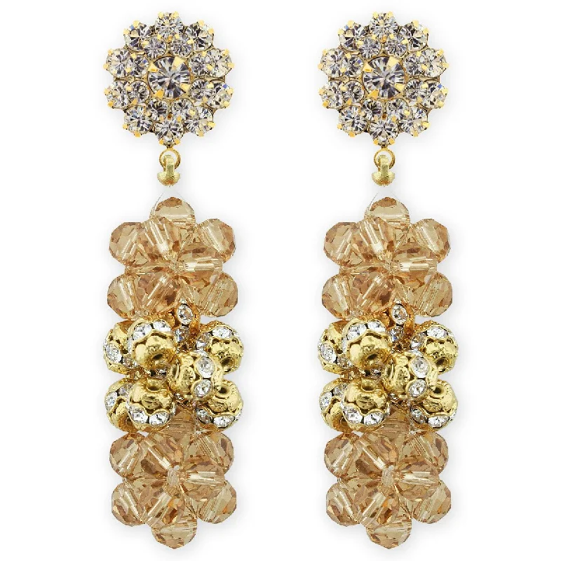 Flat stud earrings-Multi-Cluster Statement Earrings