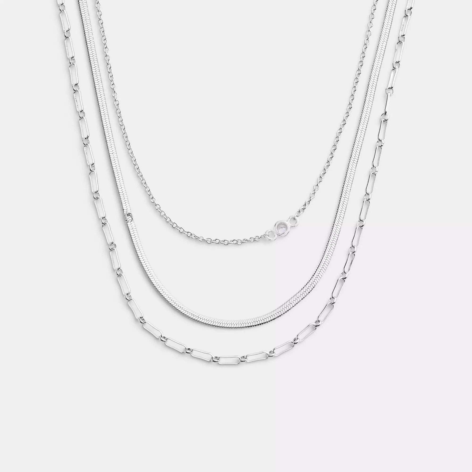 Pure crystal necklaces-Coach Outlet Layered Chain Necklace