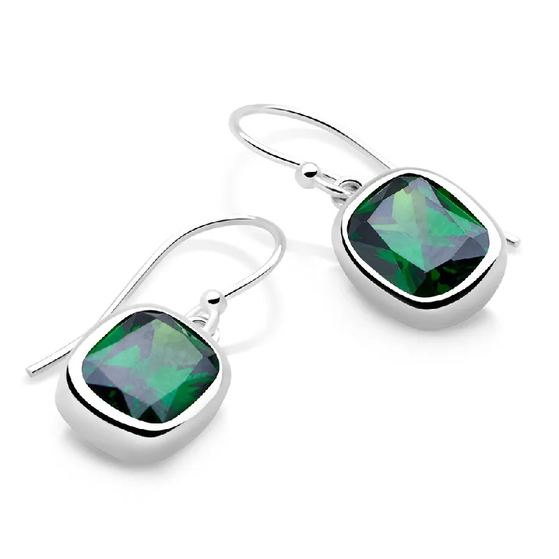 Two-sided earrings-Emeraldina Earrings