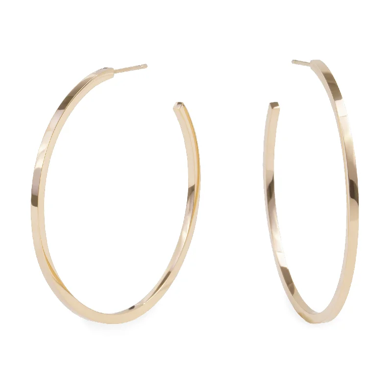 Wide ring earrings-X-large skinny hoop earrings