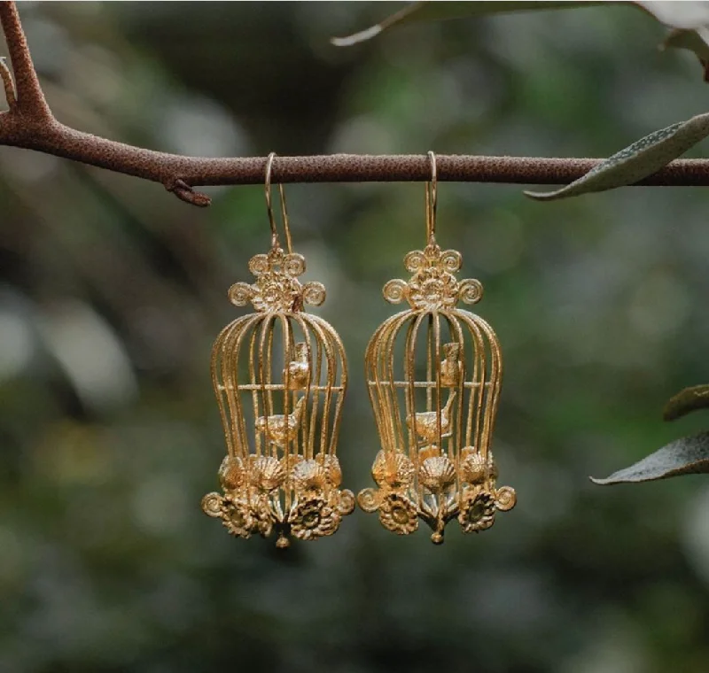 Tiny dot earrings-Earrings- Birdcage