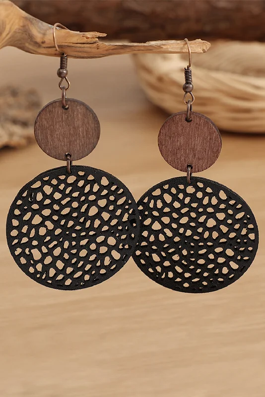 Raised disc earrings-Shadow Earrings