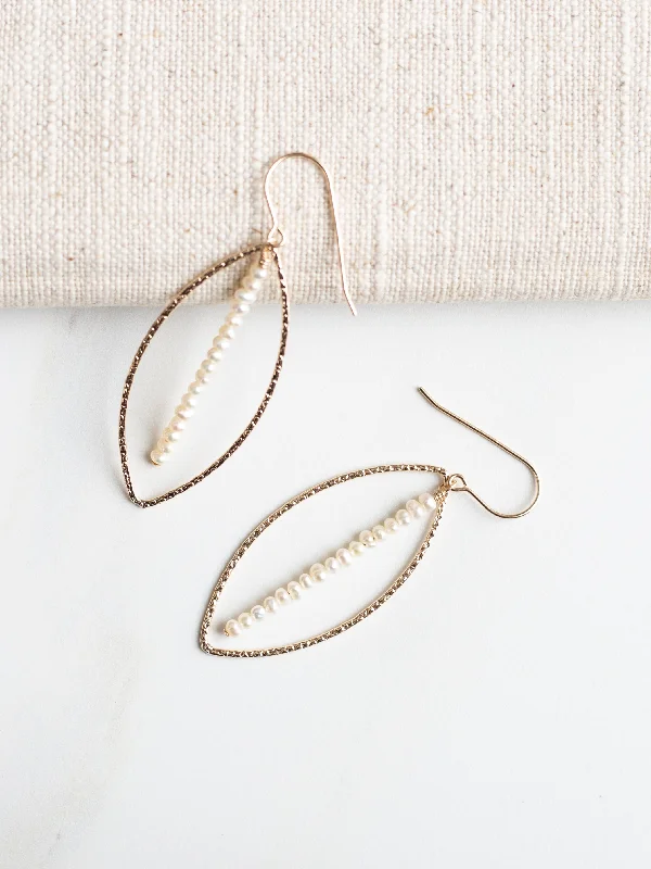 Nomad weave earrings-Capri Pearl Earrings