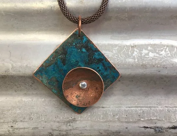 Emerald drop necklaces-Copper Jewelry - Necklace | The Disc Necklace