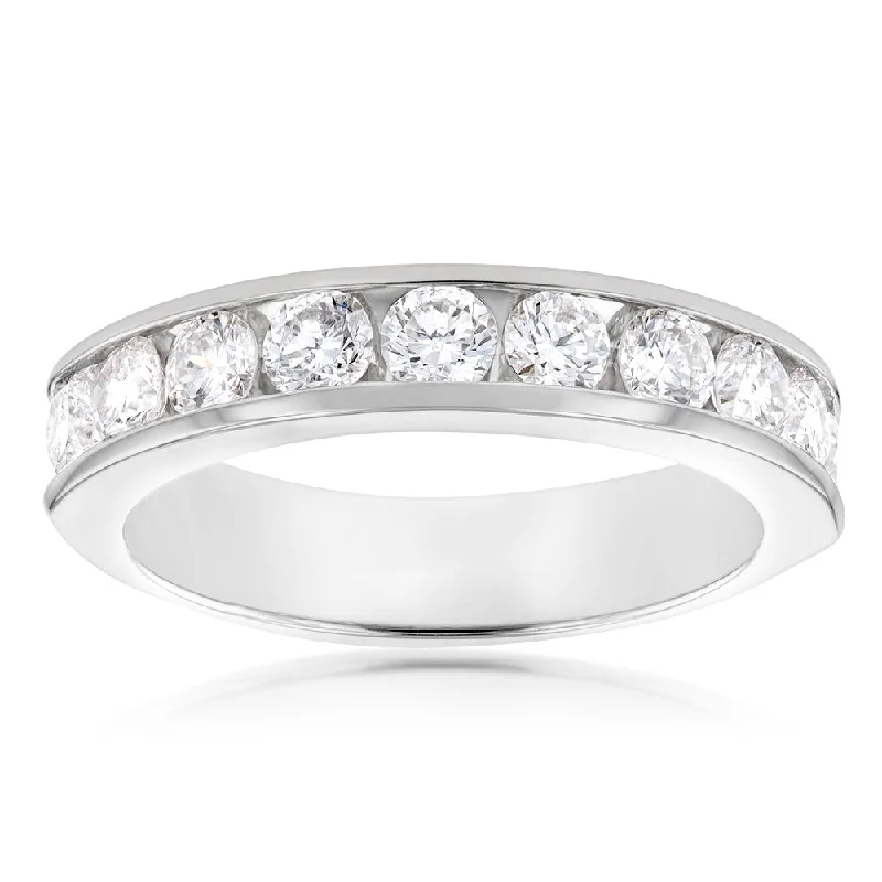 Old deco rings-Luminesce Lab Grown Diamond 1 Carat Eternity Ring in 9ct White Gold