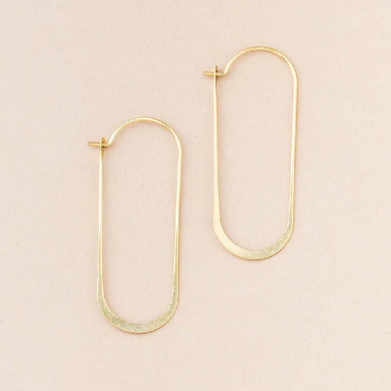 Bow knot earrings-Refined Earring Collection - Cosmic Oval/Gold Vermeil