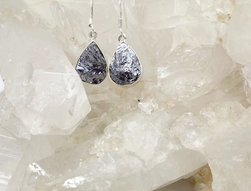 Soft threader earrings-Silicon Sterling Silver Earrings $85