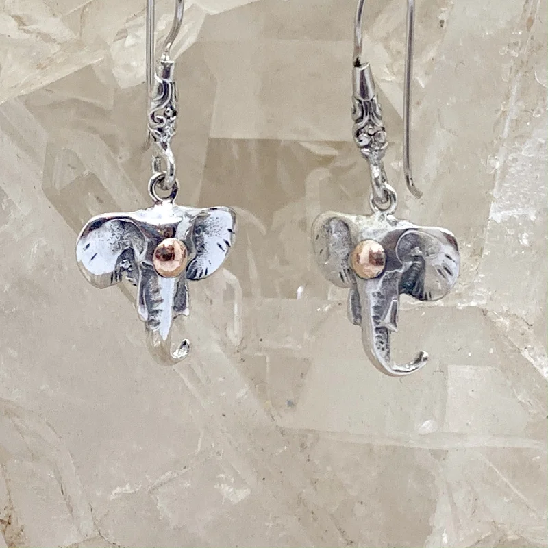 Crystal-twisted earrings-Silver Ganesh Sterling Silver Earrings $50