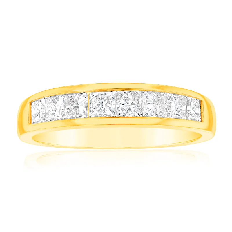 Curved shank rings-Luminesce Lab Grown 18ct Yellow Gold 0.70 Carat Diamond Wedder Ring