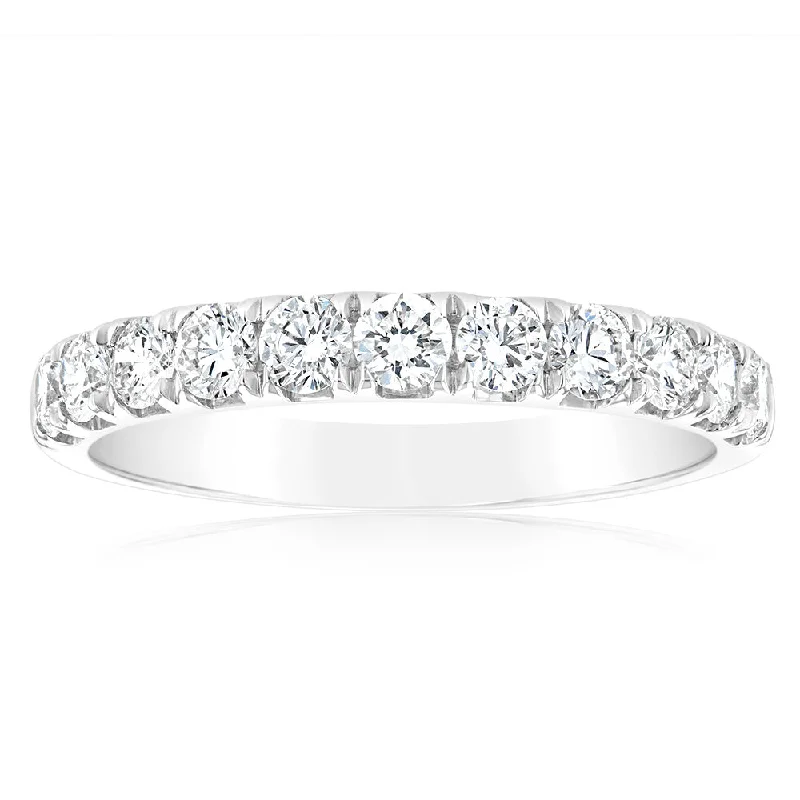 Twisted cord rings-Luminesce Lab Grown Diamond 1 Carat Eternity Ring in 9ct White Gold