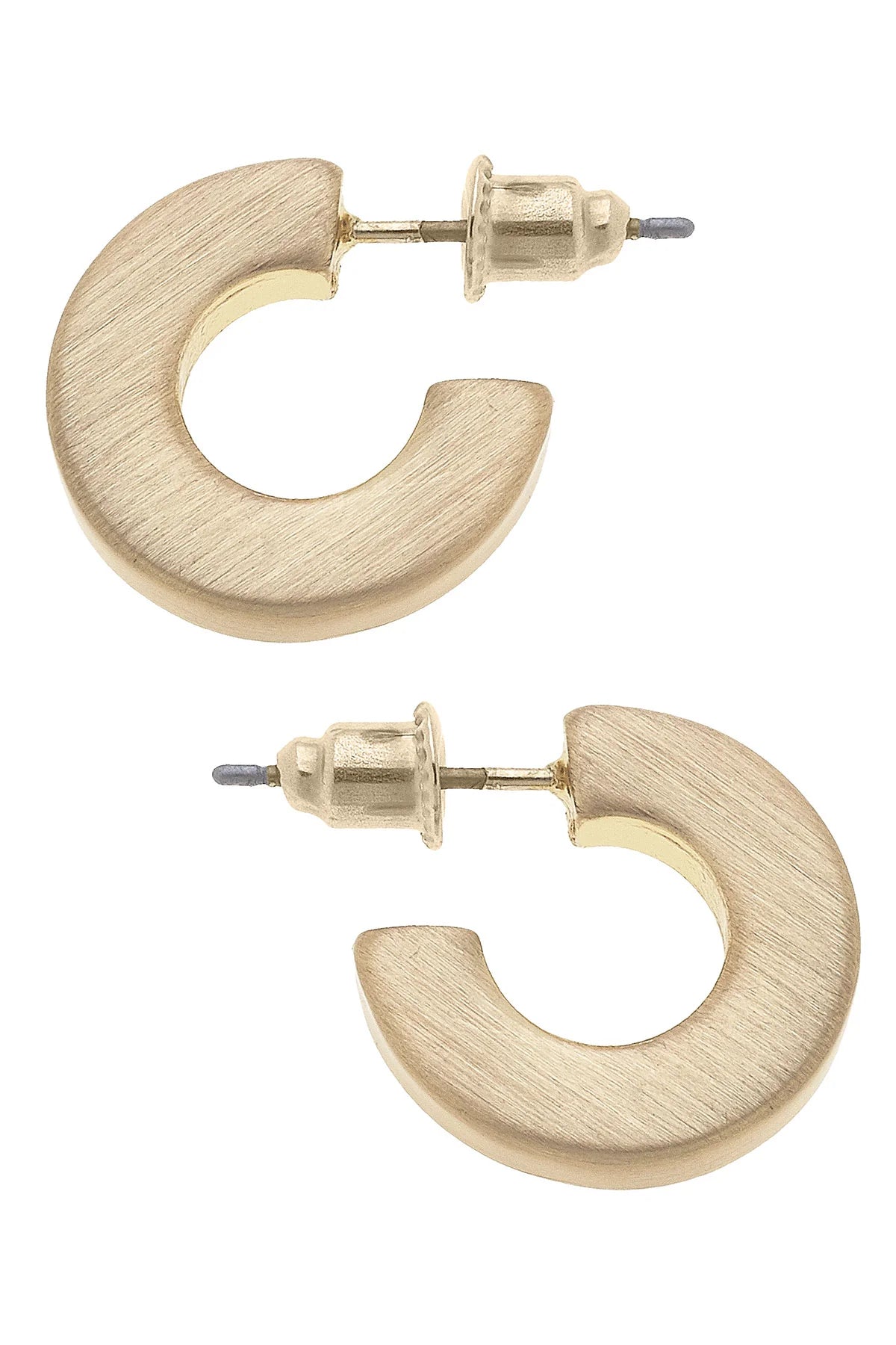 Thick tier earrings-Emmy Small Flat Hoop Earrings