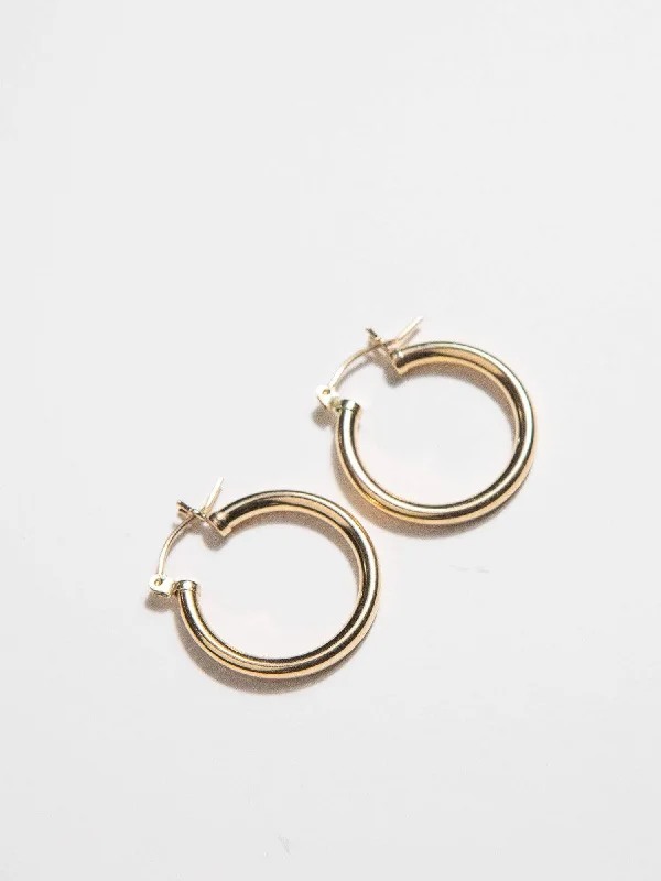 Soft threader earrings-Tube Hoops