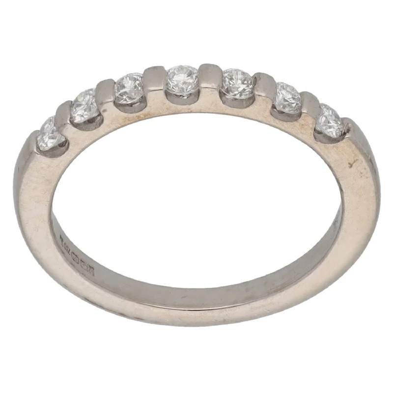 Vivid diamond rings-18ct White Gold 0.33ct Diamond Half Eternity Ring Size M