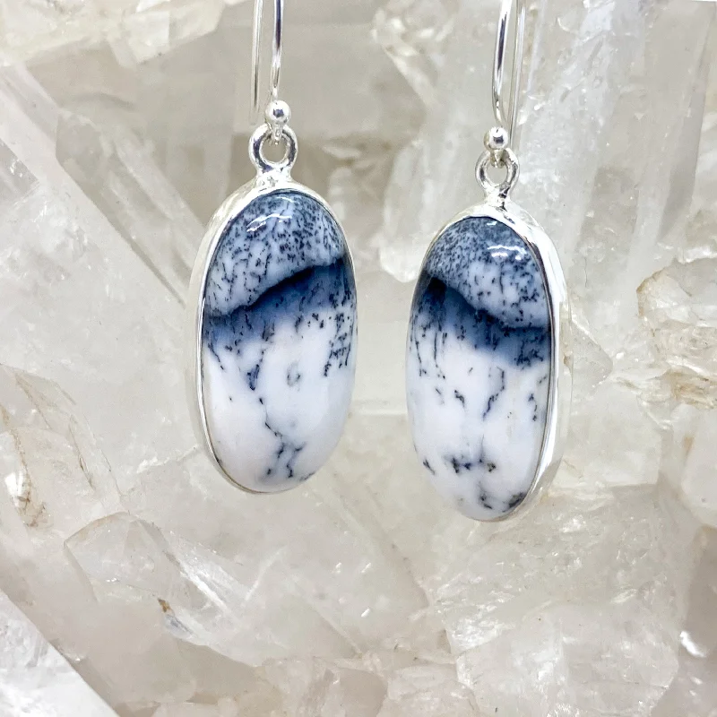 Lapis earrings-Merlinite Sterling Silver Earrings $120