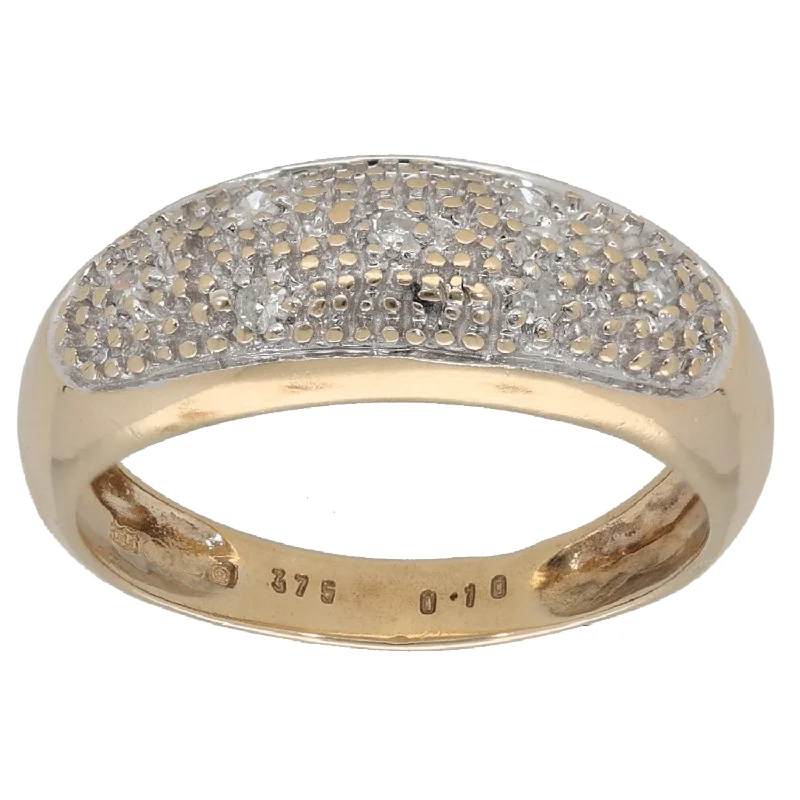 Thin star rings-9ct Gold 0.10ct Diamond Dress/Cocktail Ring Size K