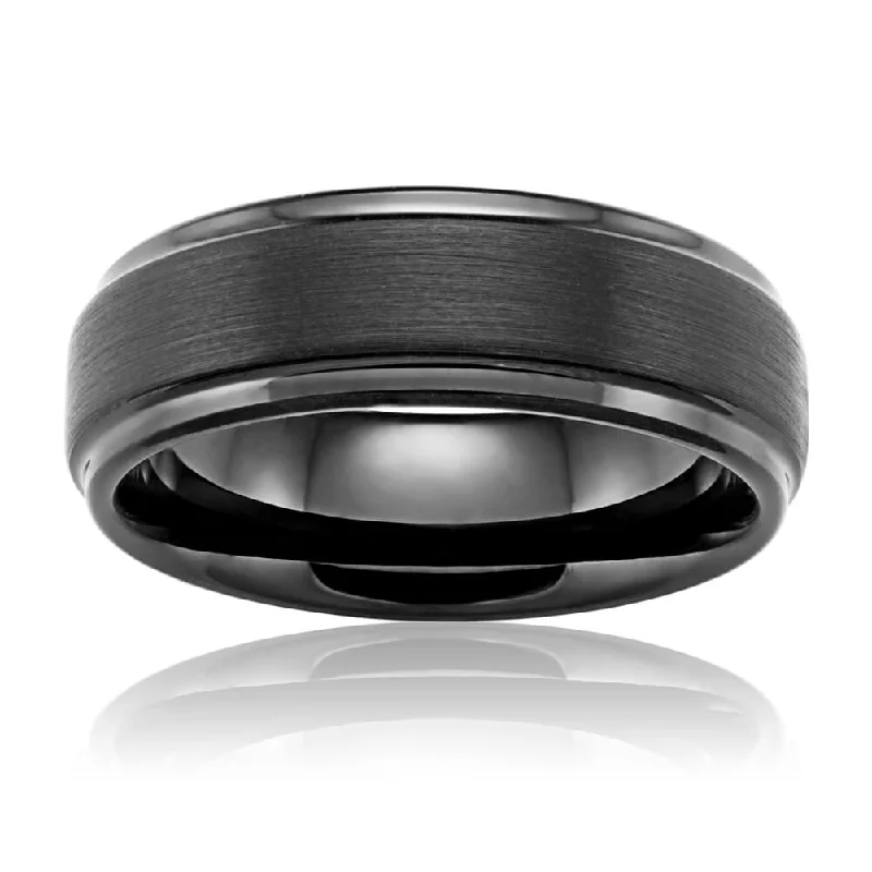 Old deco rings-Forte Tungsten 8mm Ring