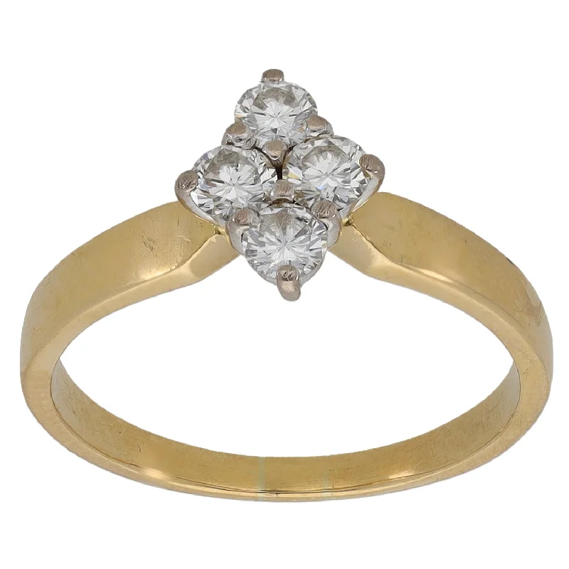 Smooth art rings-18ct Gold 0.40ct Diamond Dress/Cocktail Ring Size N