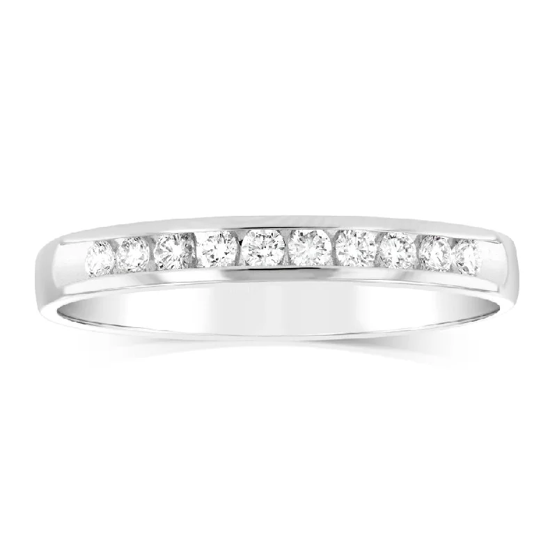 Spinel rings-Luminesce Lab Grown Diamond 1/5 Carat Eternity Ring in 9ct White Gold