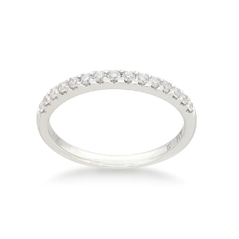 Oval shape rings-1/5 Carat Flawless Eternity Ring in 18ct White Gold