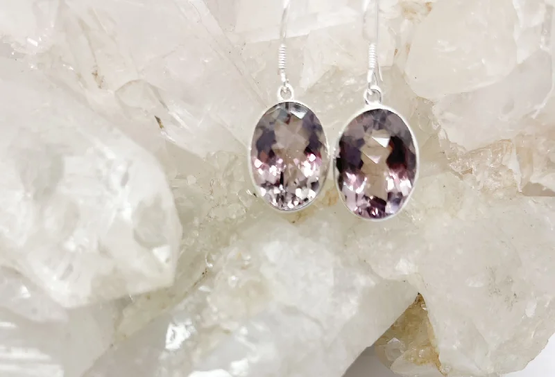 Bold druzy earrings-Ametrine Sterling Silver Earrings $150