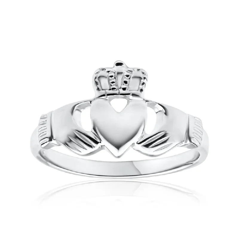 Spinel rings-Sterling Silver Claddagh Ring