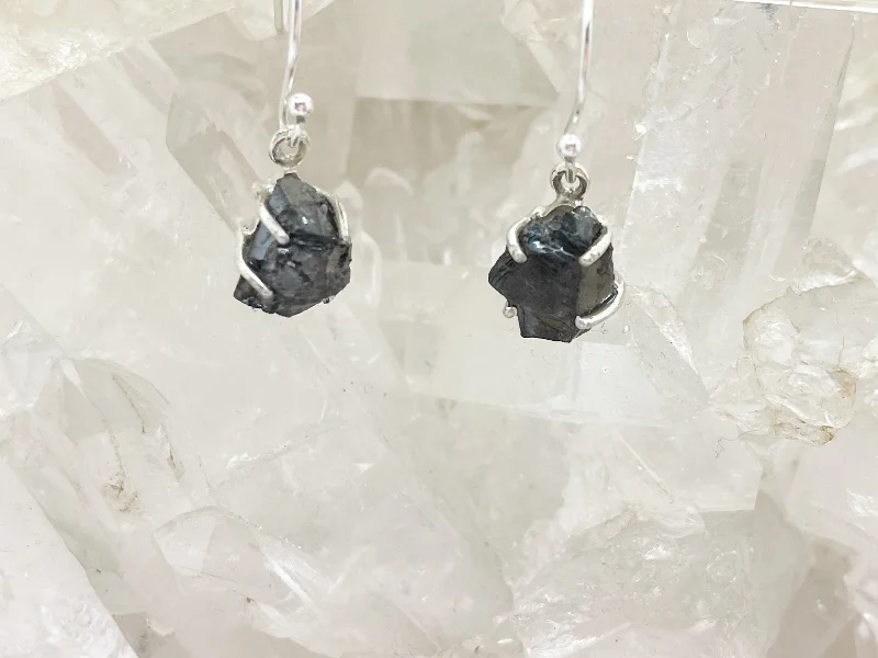 Ruby stud earrings-Shungite Sterling Silver Earrings $65