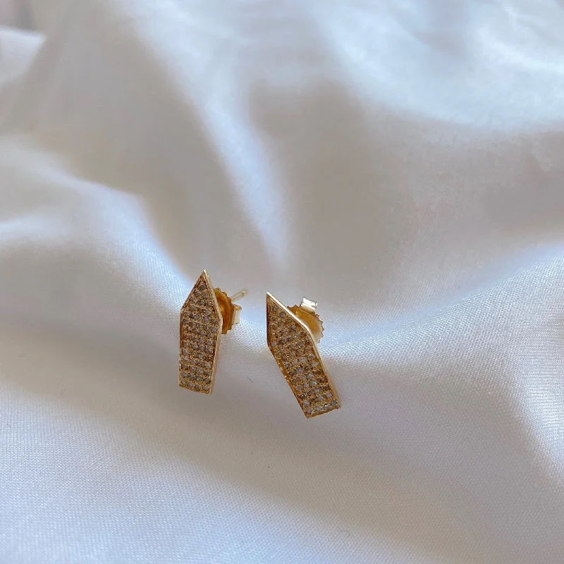 Light drop earrings-MAJE DAGGER STUD EARRINGS