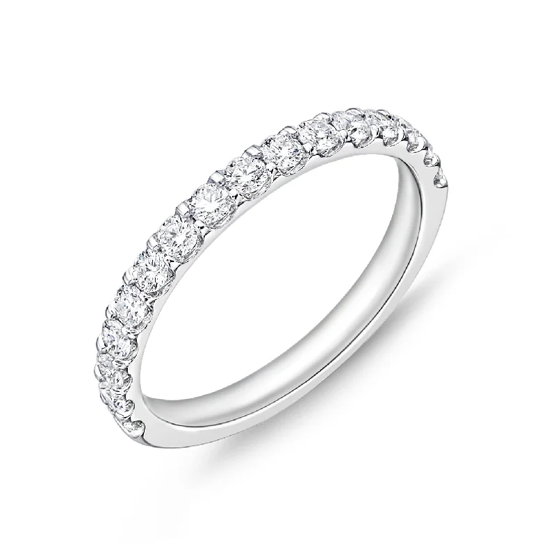 Twisted motif rings-Memoire 18ct White Gold 1/2 Carat Diamond Odessa Eternity Ring