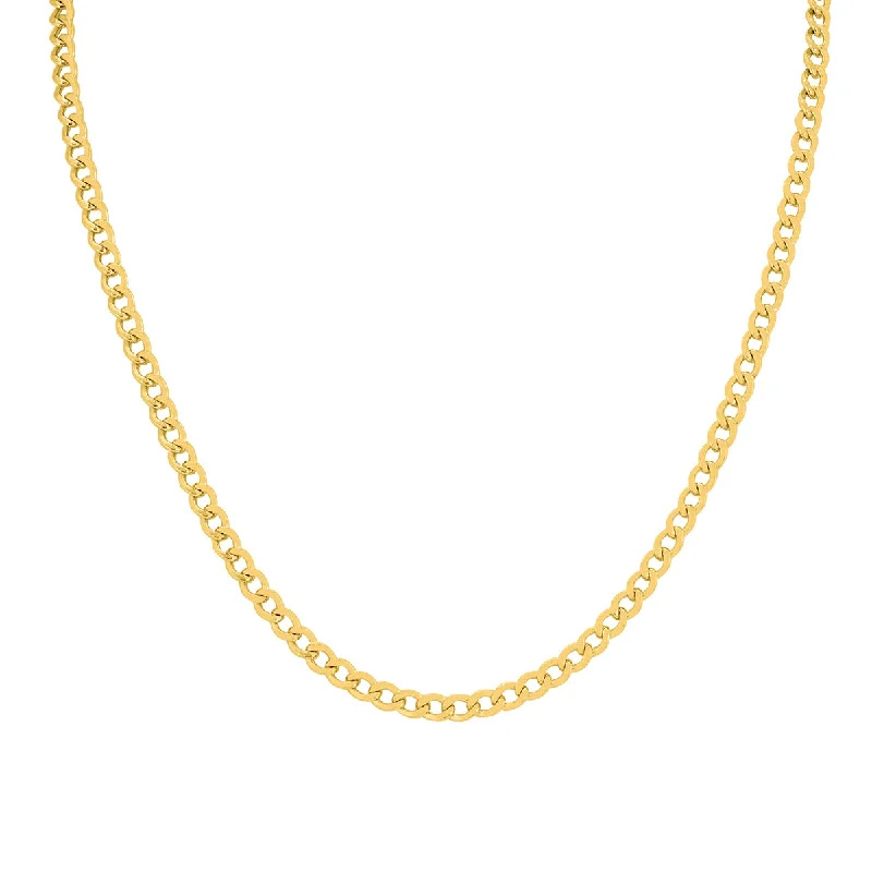 Gem weave necklaces-14K Yellow Gold Filled 4.1Mm Curb Link Chain With Lobster Clasp - 18 Inch